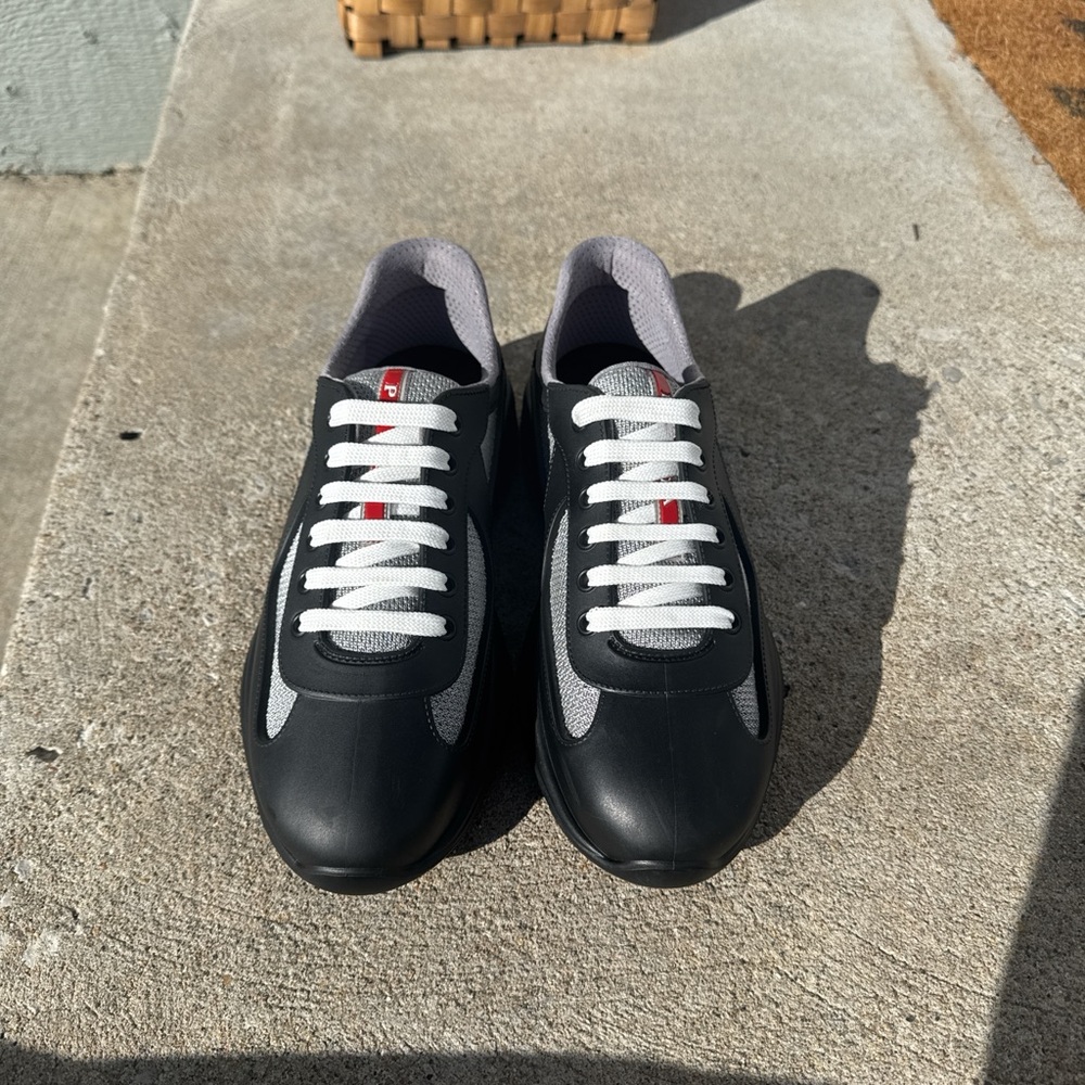 Prada Black and Gray Sneakers